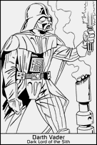 coloriage dark vador le seigneur noir